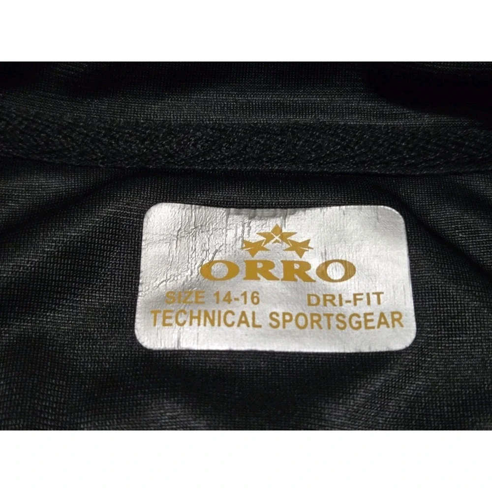 Jamaica Jacket Boys Youth 14-16 Black Full Zip Track Pockets Orro Sportsgear